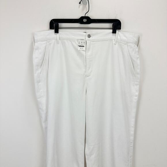 J.Crew White Drapey Denim Trouser Wide Leg White Jean High Waisted US 35 NWT - Picture 4 of 11